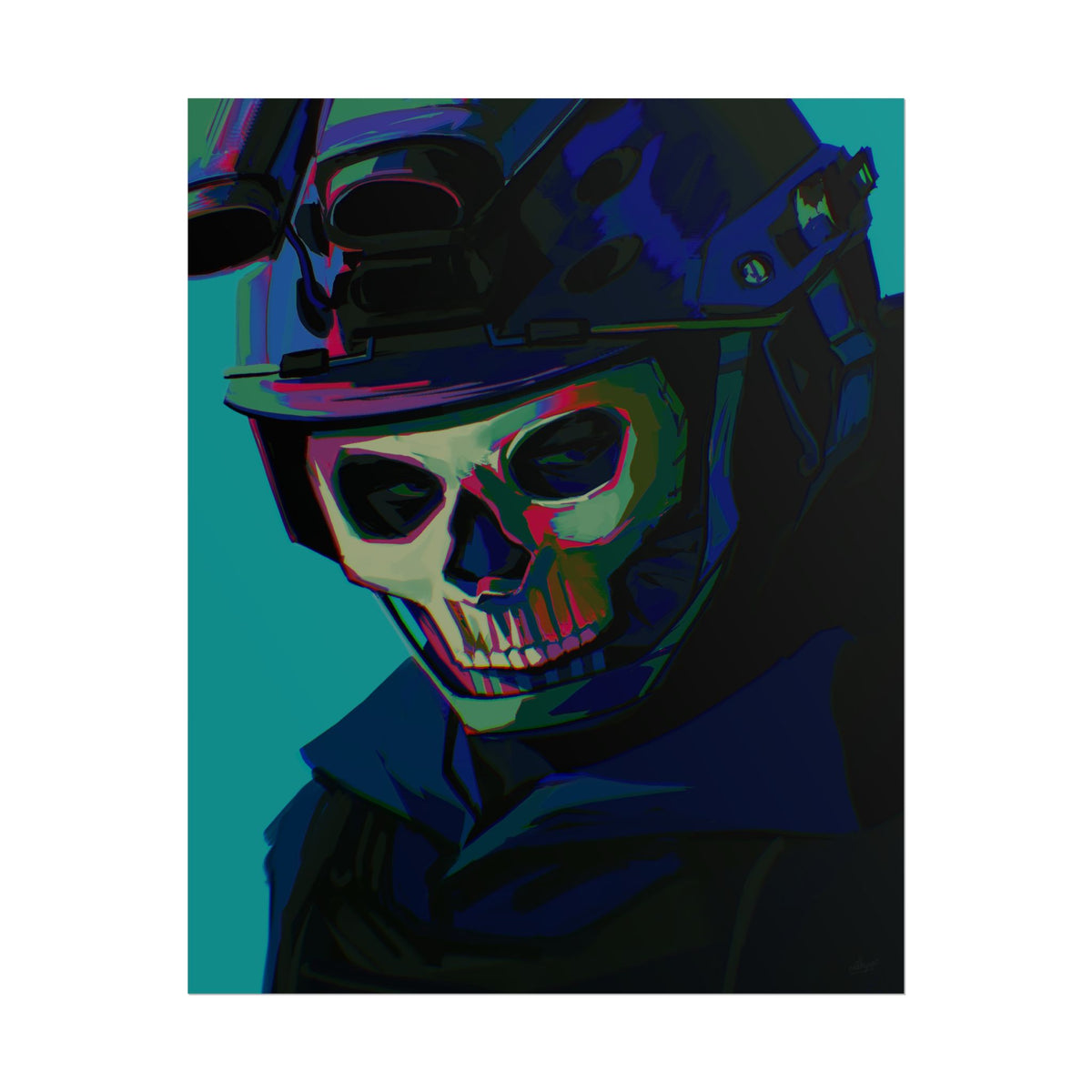 Simon 'Ghost' Riley Call of Duty Fan Art — Rolled Poster
