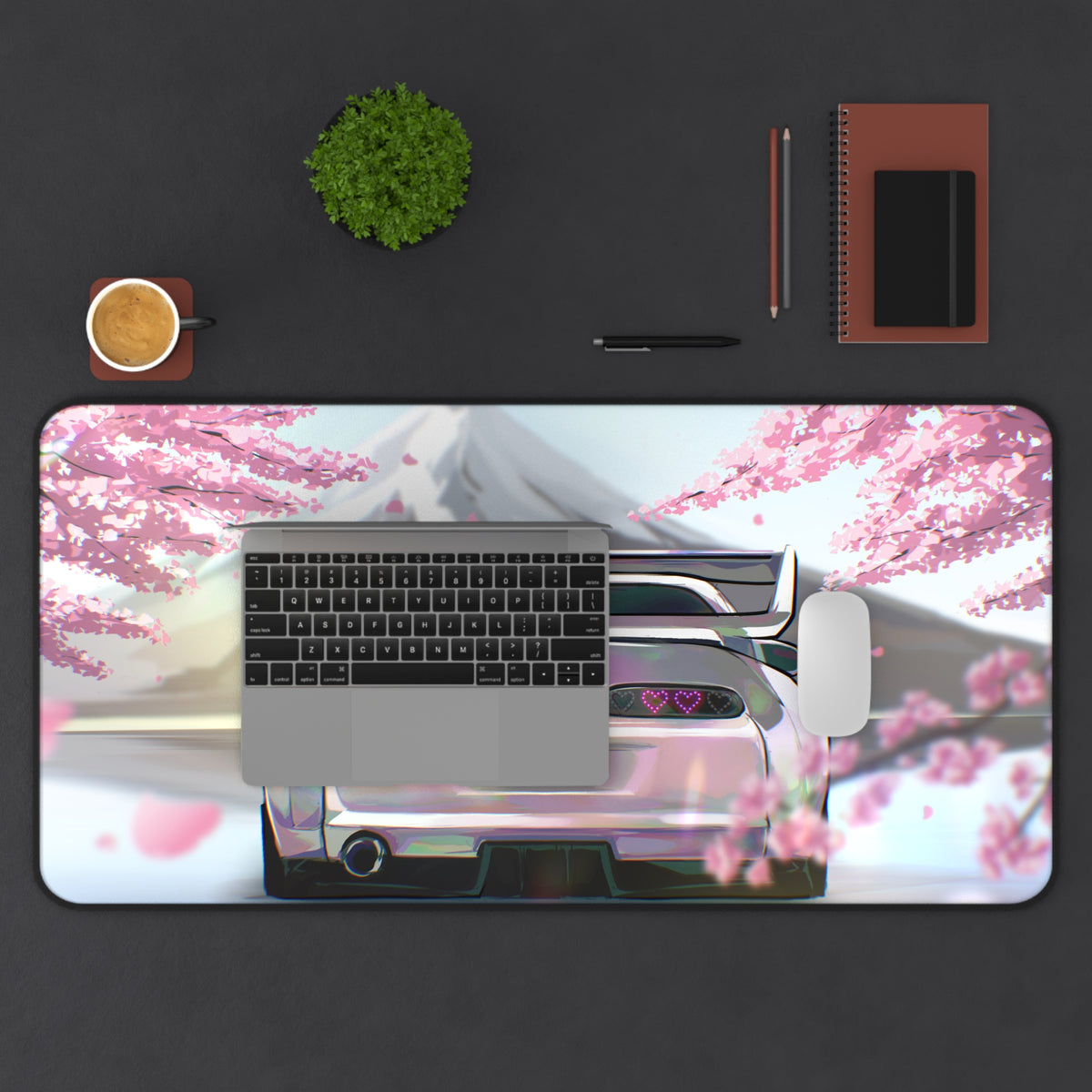 Cherry Blossom Japanese Car — Desk Mat