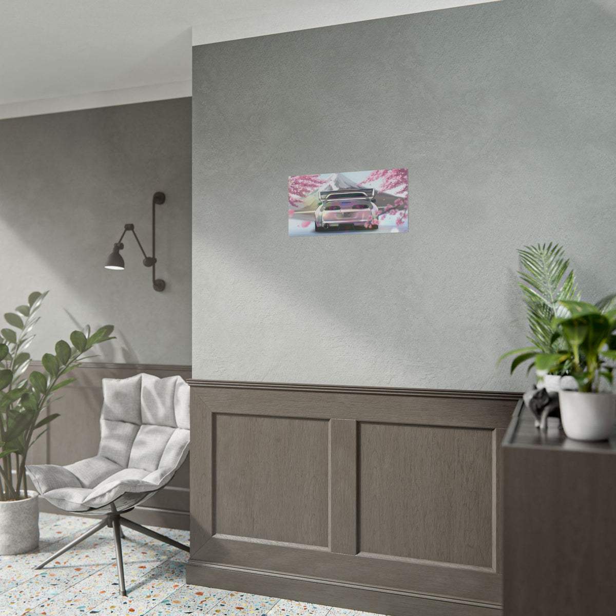 Cherry Blossom Japanese Car — Rolled Poster