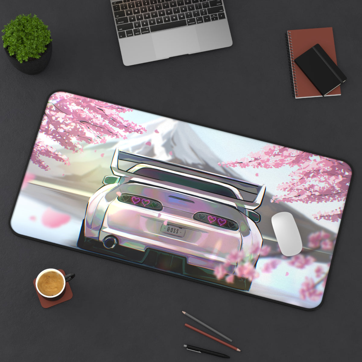 Cherry Blossom Japanese Car — Desk Mat