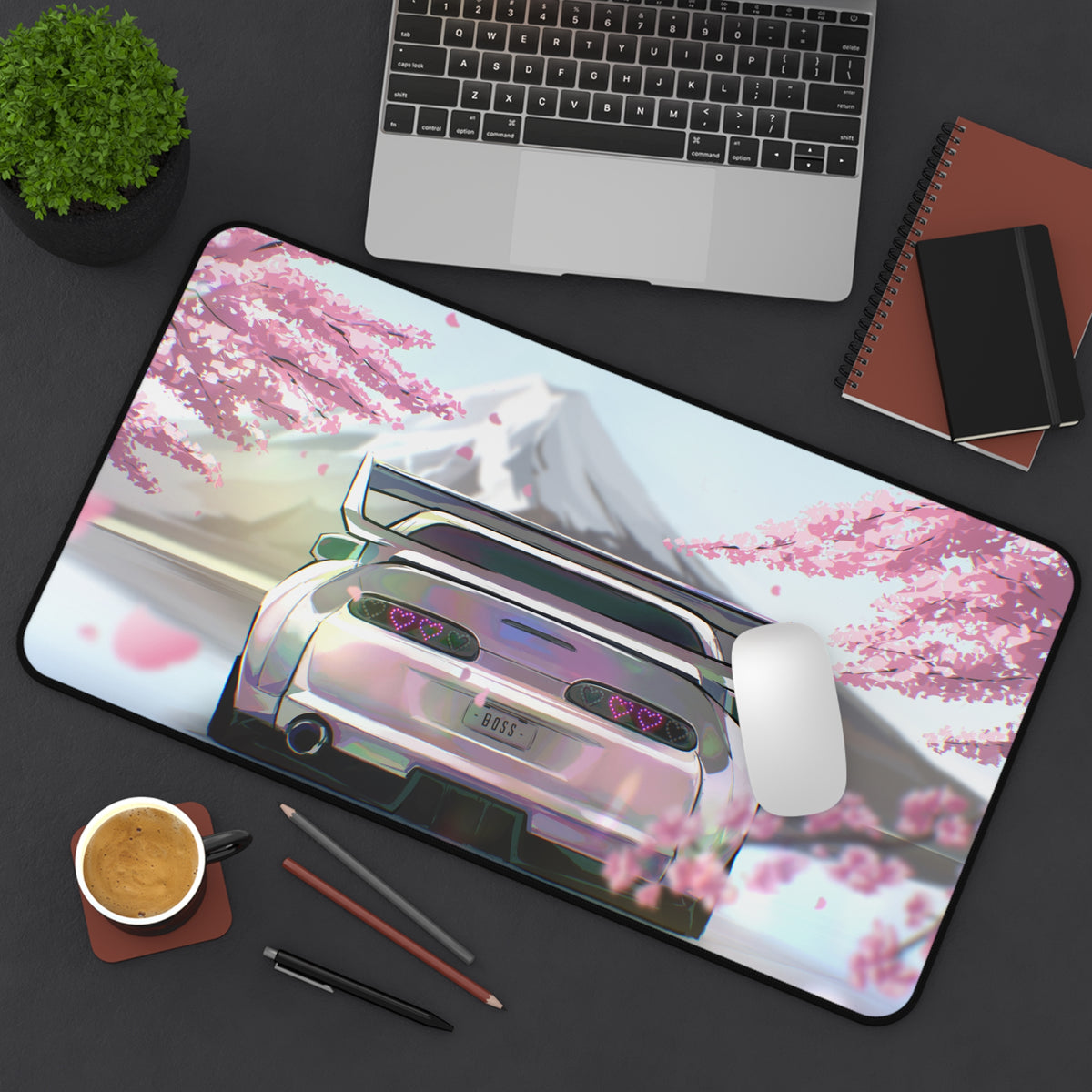 Cherry Blossom Japanese Car — Desk Mat