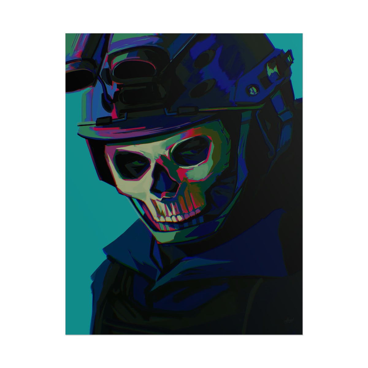 Simon 'Ghost' Riley Call of Duty Fan Art — Rolled Poster