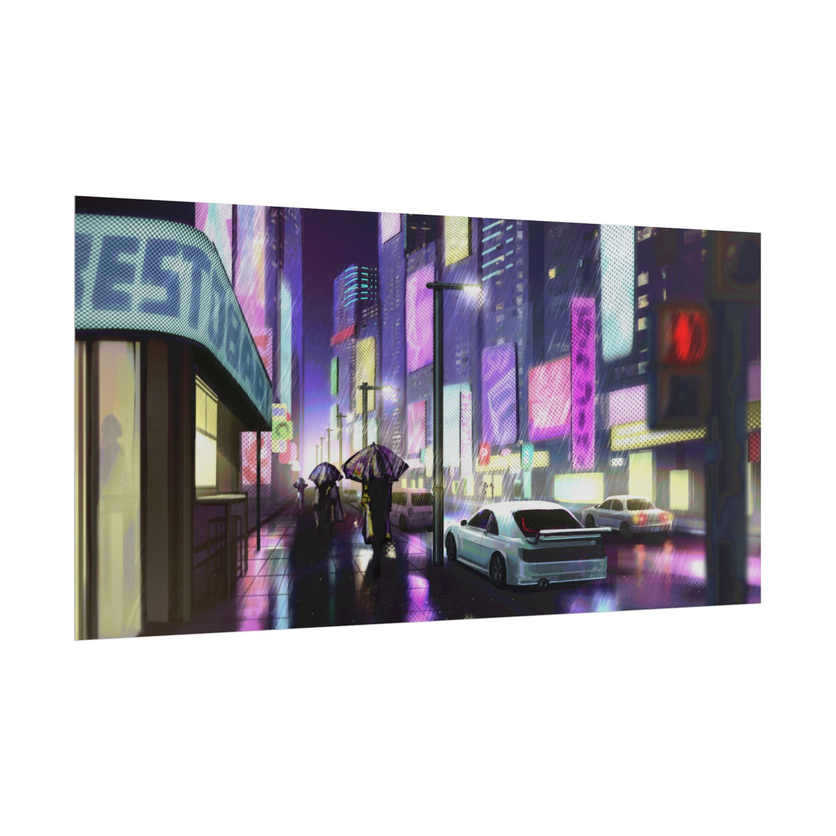 Cyberpunk City — Rolled Poster