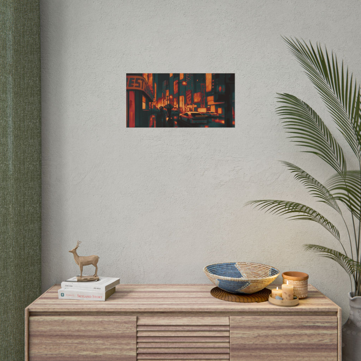 Cyberpunk City (nether ver.)— Rolled Poster