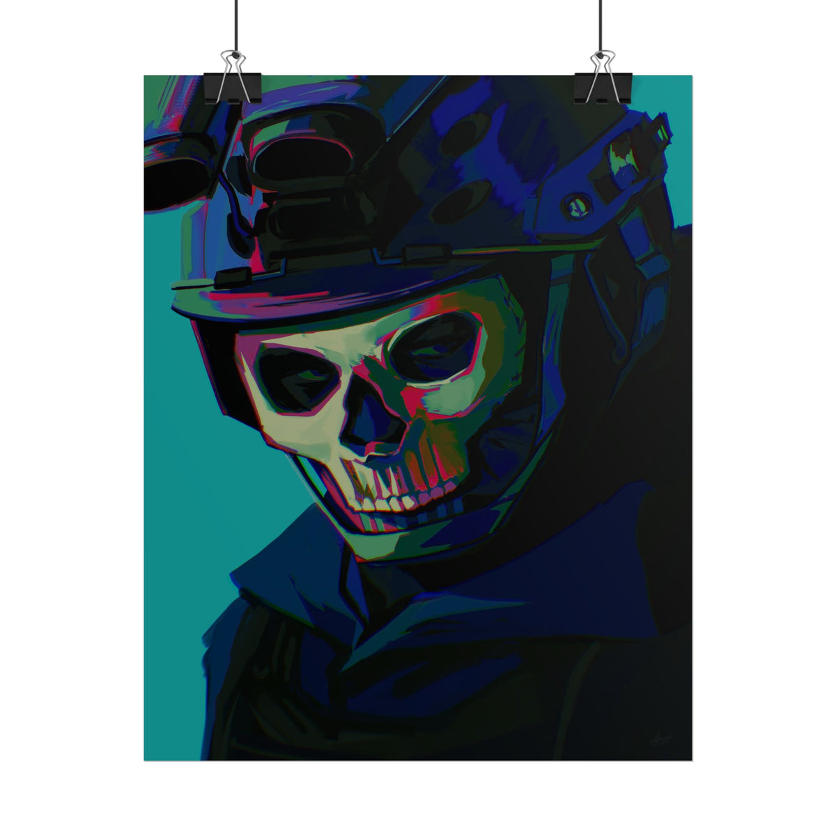 Simon 'Ghost' Riley Call of Duty Fan Art — Rolled Poster