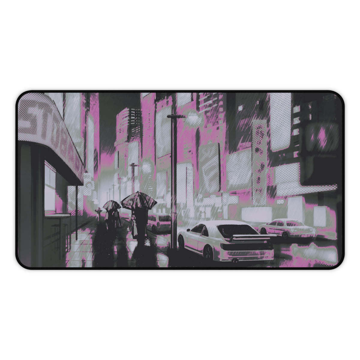 Cyberpunk City (bubblegum ver.) — Desk Mat
