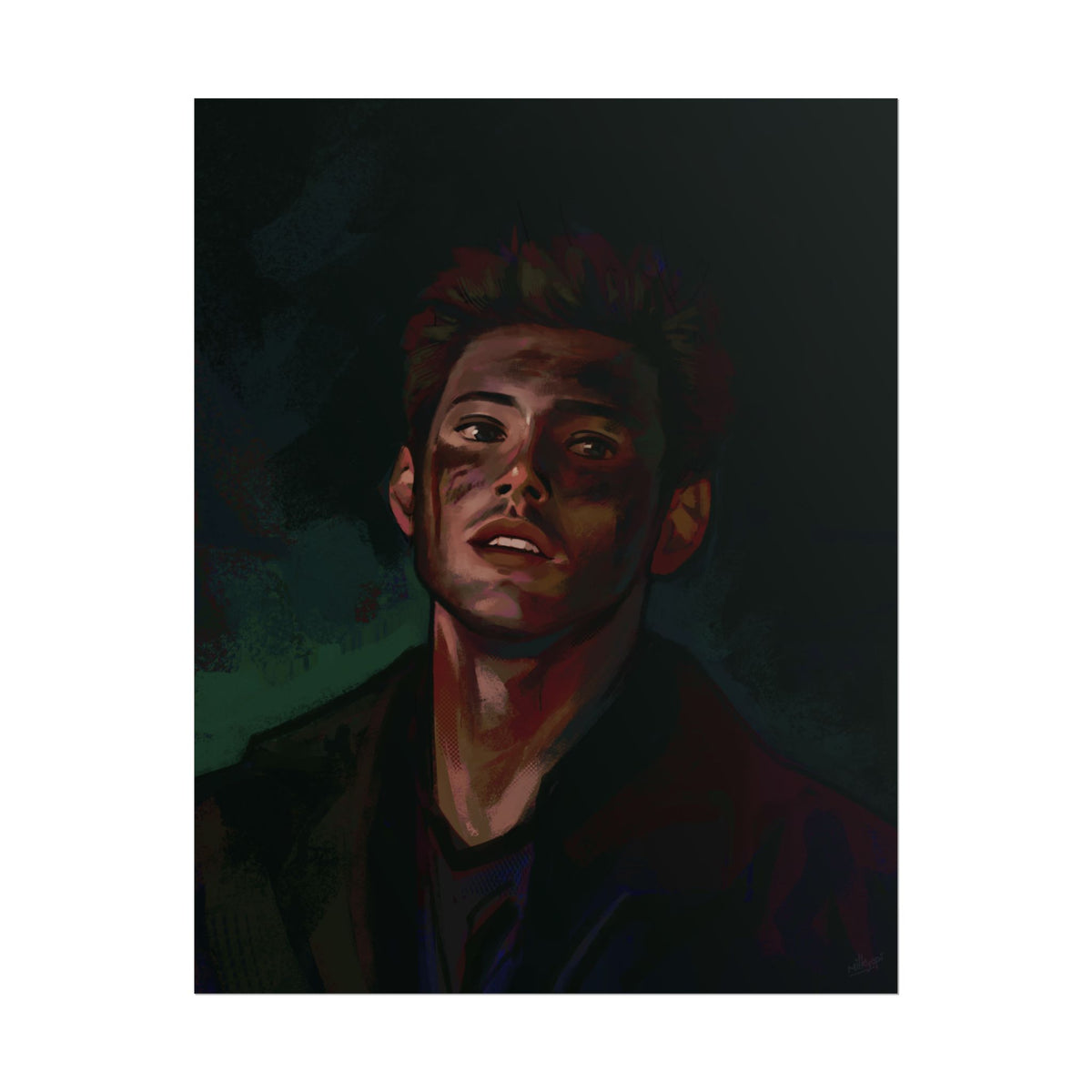 Dean Winchester Supernatural Fan Art — Rolled Poster