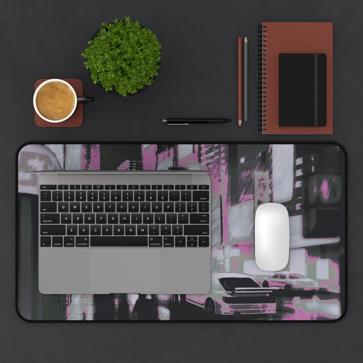 Cyberpunk City (bubblegum ver.) — Desk Mat