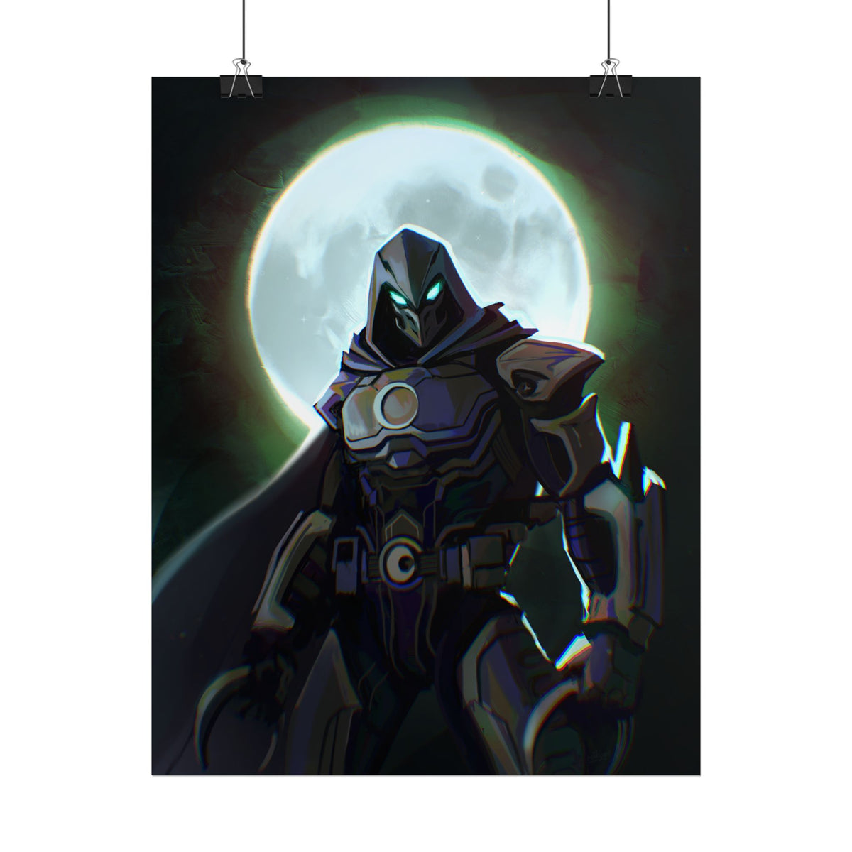 Moon Knight Marvel Rivals Fan Art — Rolled Poster
