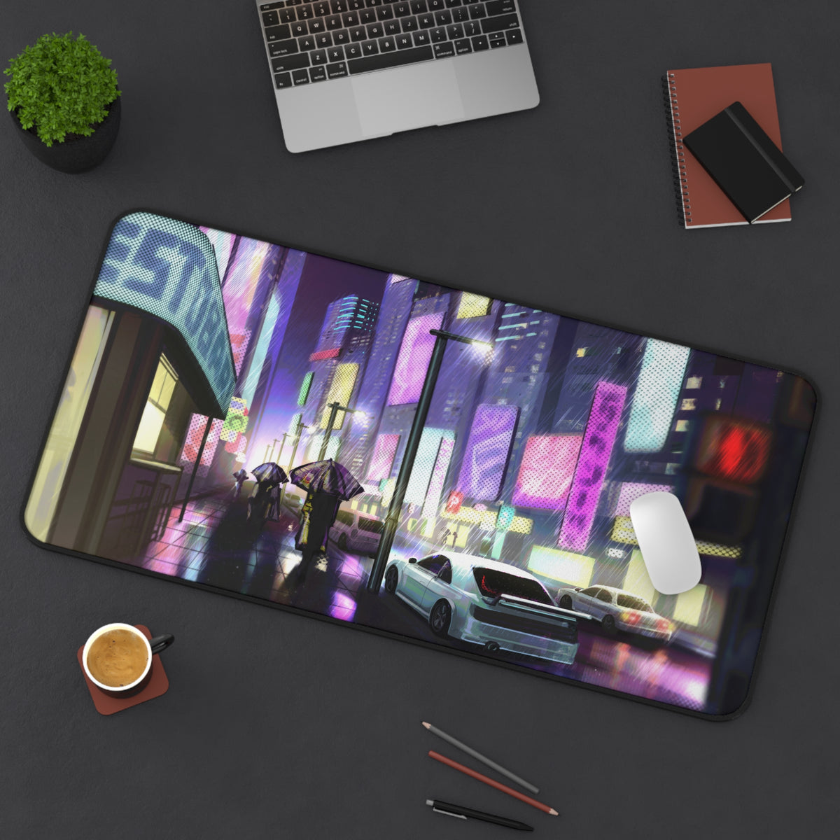 Cyberpunk City — Desk Mat
