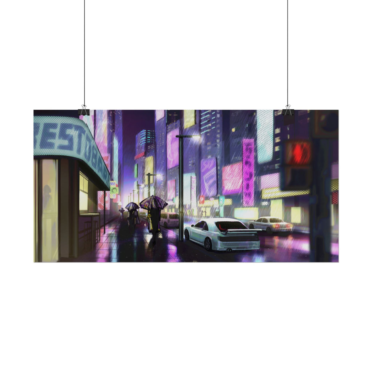Cyberpunk City — Rolled Poster