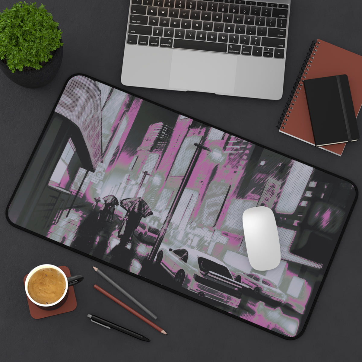 Cyberpunk City (bubblegum ver.) — Desk Mat
